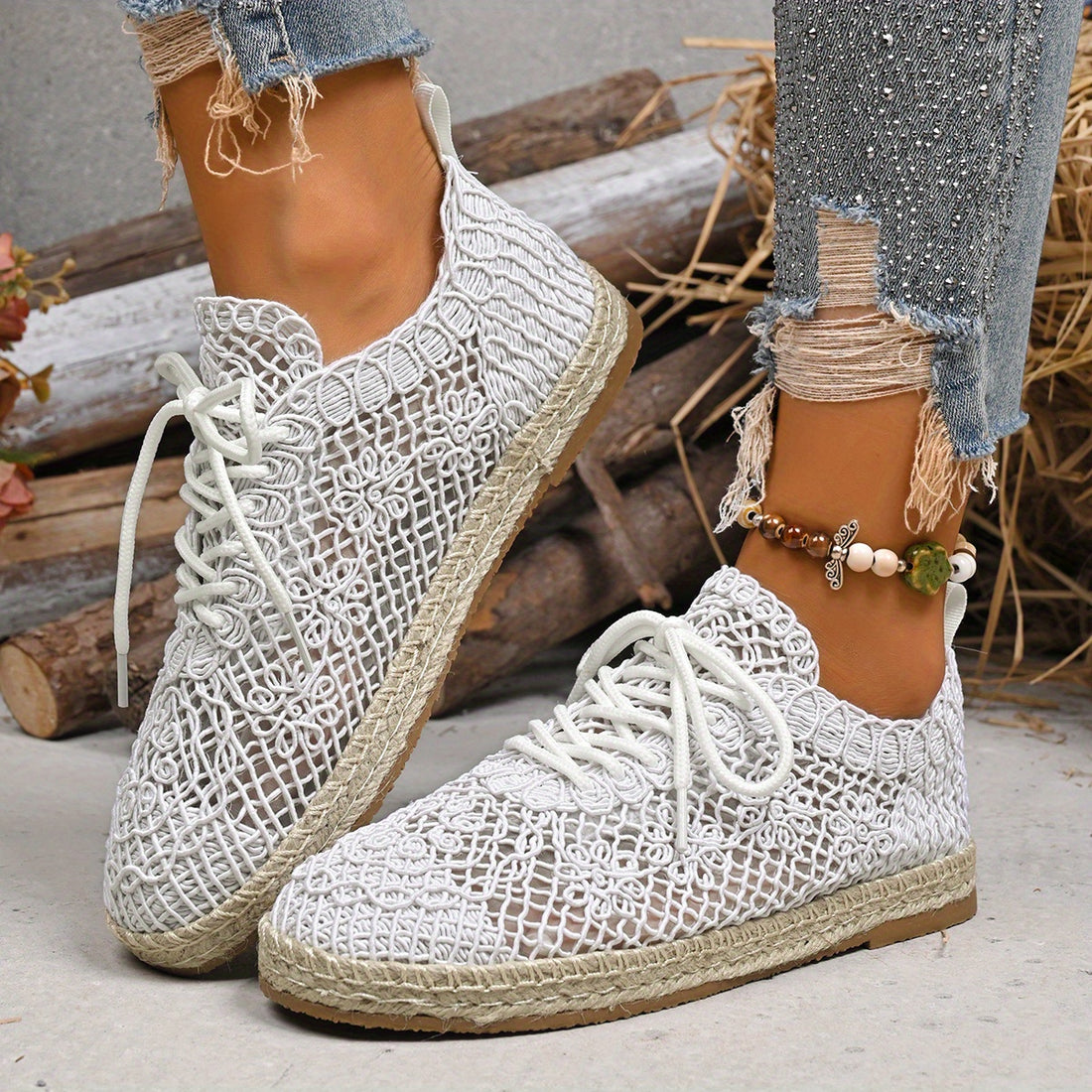 Baskets Blanches en Maille GOOD FEET – Confort &amp; Maintien Réglable (50+) 👟🤍 - GOOD FEET