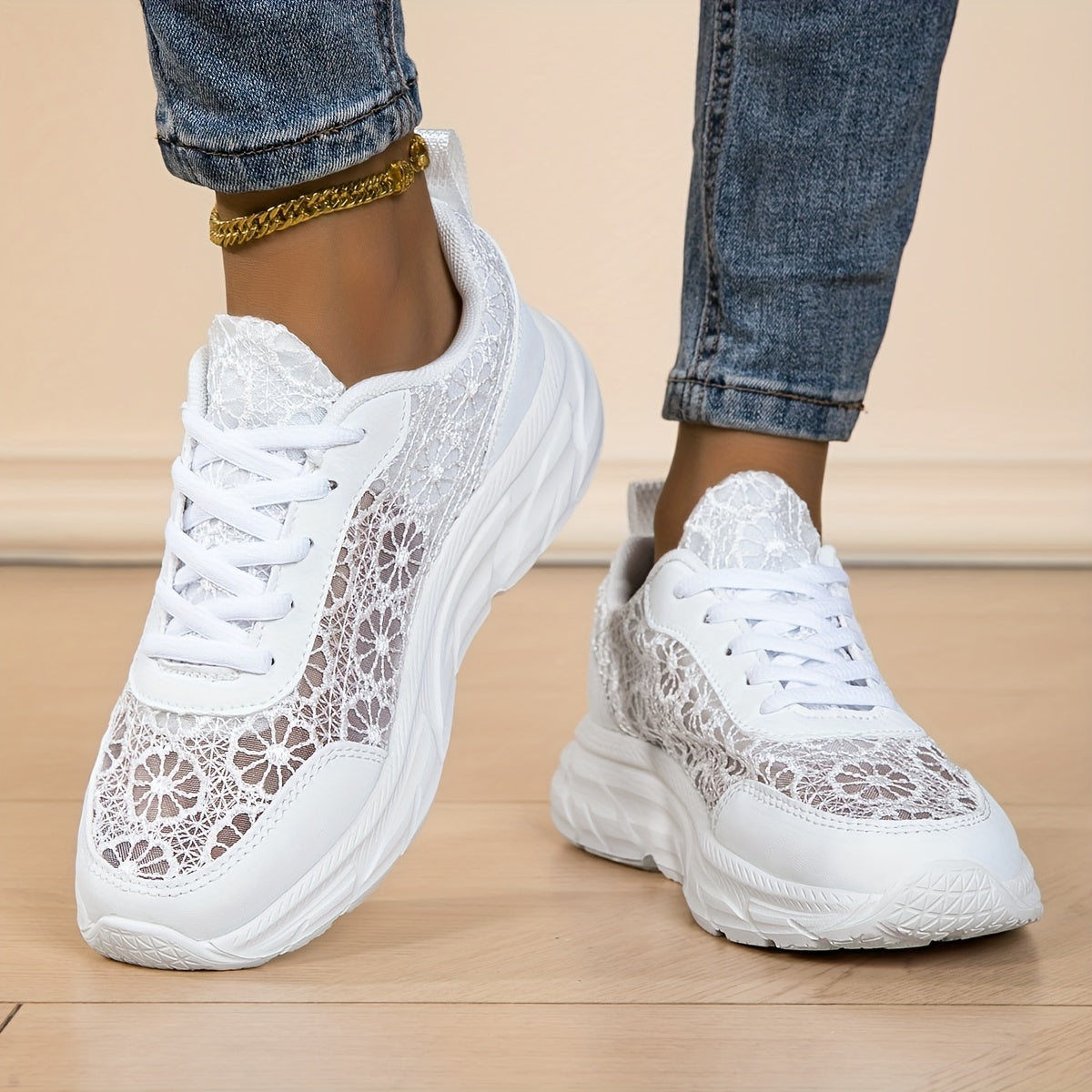 Dentelle Fleurie GOOD FEET–Confort Léger & Style Estival 👟🌸 GOOD FEET