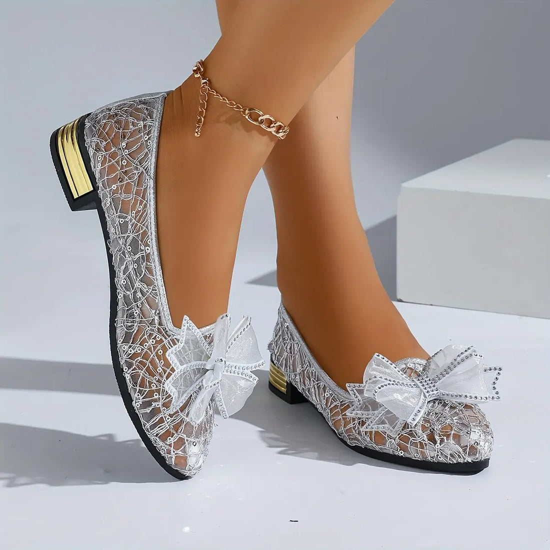 Chaussures à enfiler à bout pointu GOOD FEET–Confort et élégance avec nœud 👠✨ GOOD FEET