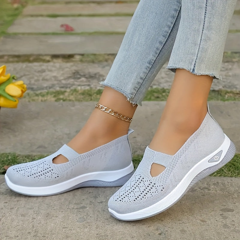 Baskets d'été respirantes slip-on–blanc, confort chic 50+ 👟☀️ GOOD FEET