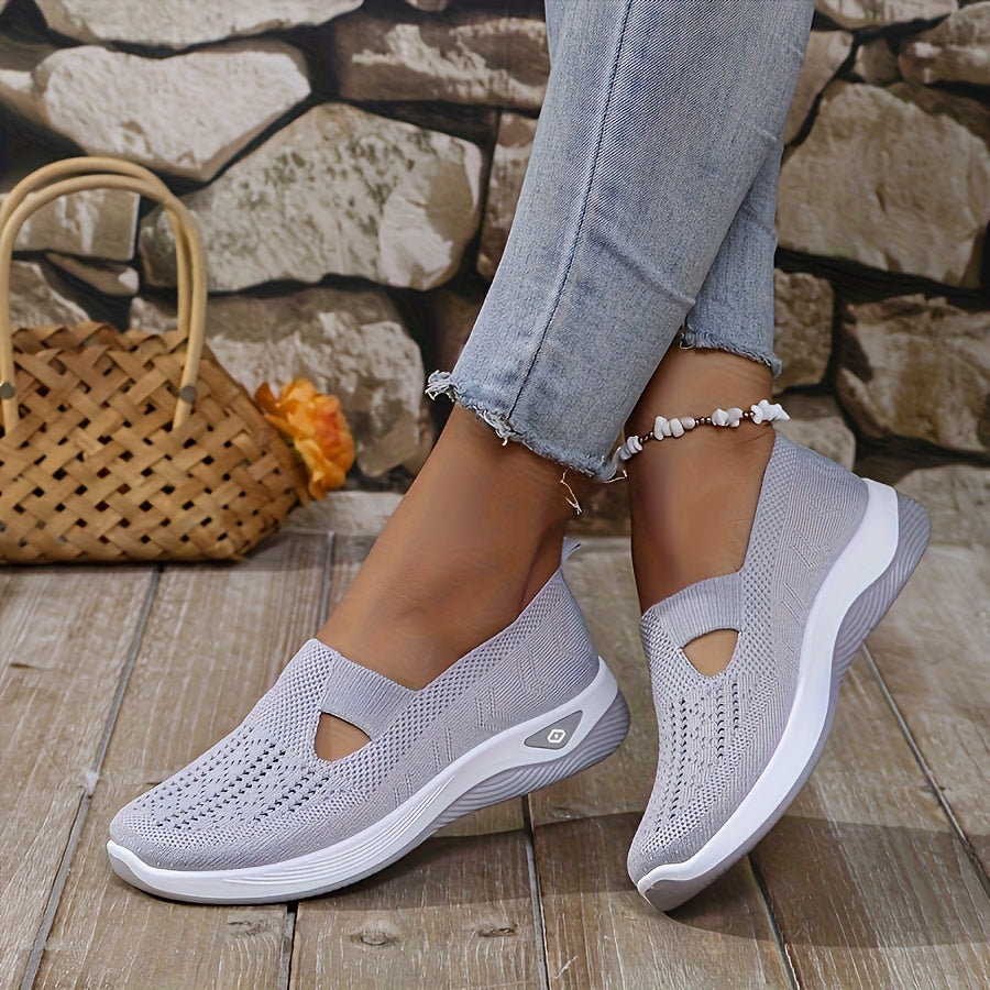 Baskets d'été respirantes slip-on–blanc, confort chic 50+ 👟☀️ GOOD FEET