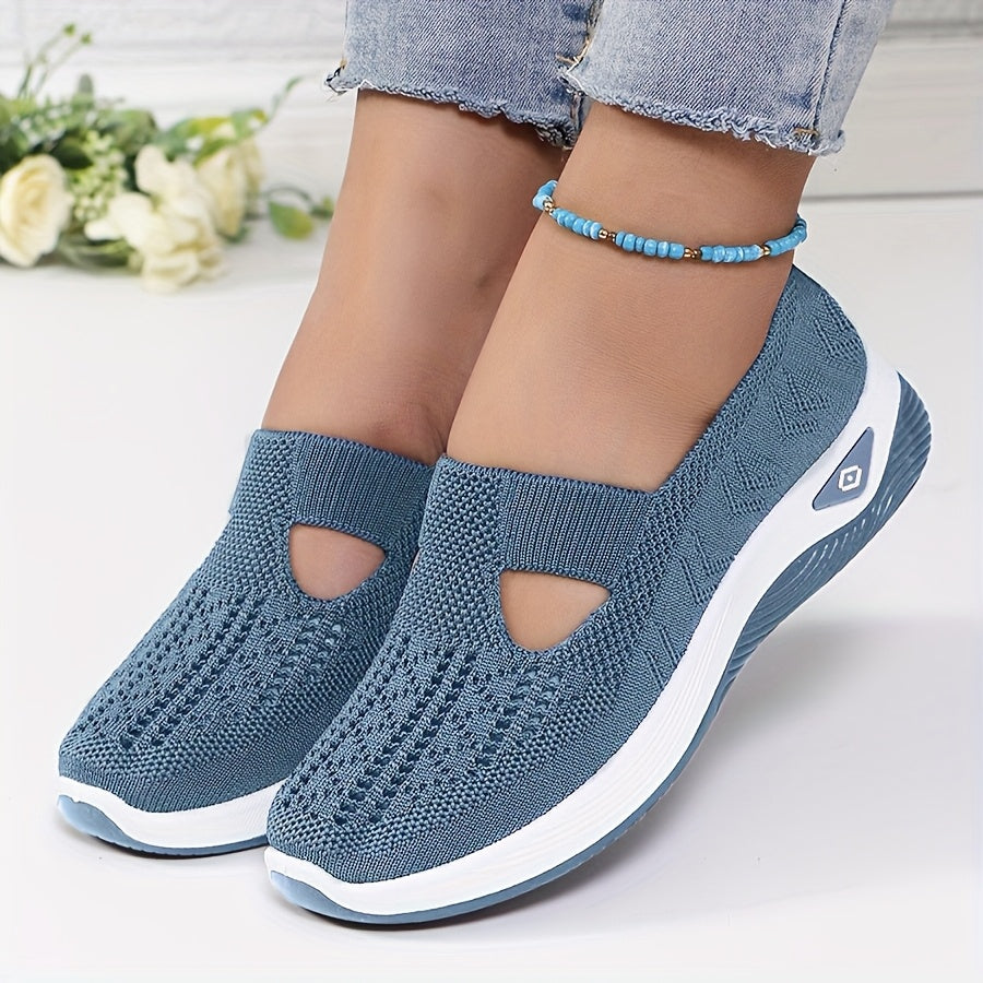 Baskets d'été respirantes slip-on–blanc, confort chic 50+ 👟☀️ GOOD FEET