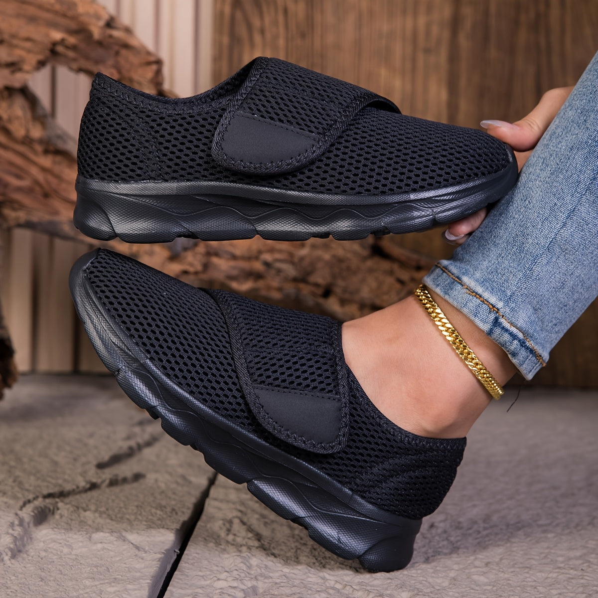 Chaussures orthopédiques à scratch–largeur confort (50+) 👟 GOOD FEET