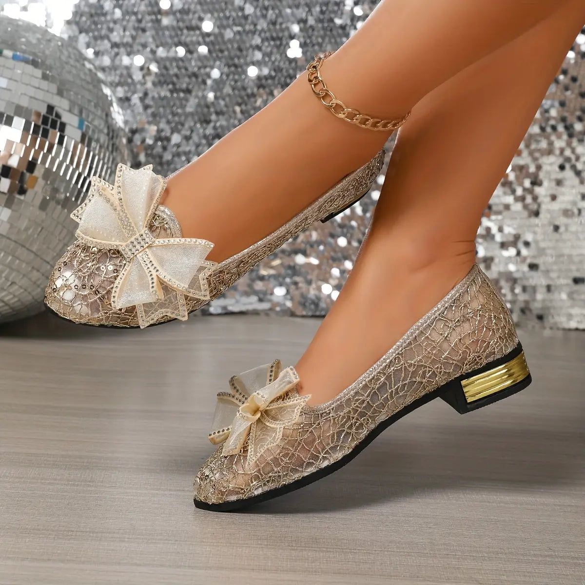 Chaussures à enfiler à bout pointu GOOD FEET–Confort et élégance avec nœud 👠✨ GOOD FEET
