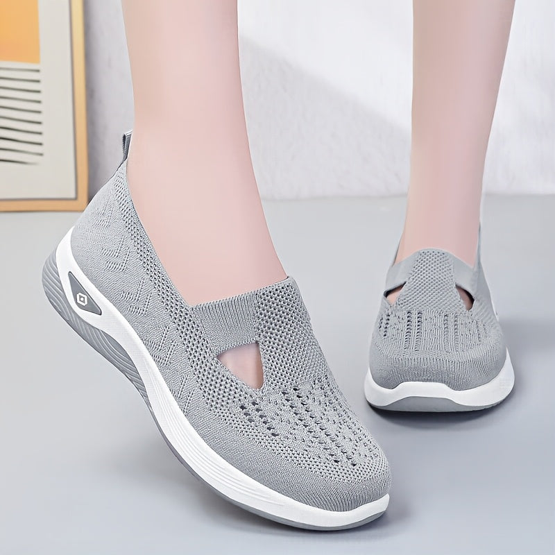 Baskets d'été respirantes slip-on–blanc, confort chic 50+ 👟☀️ GOOD FEET