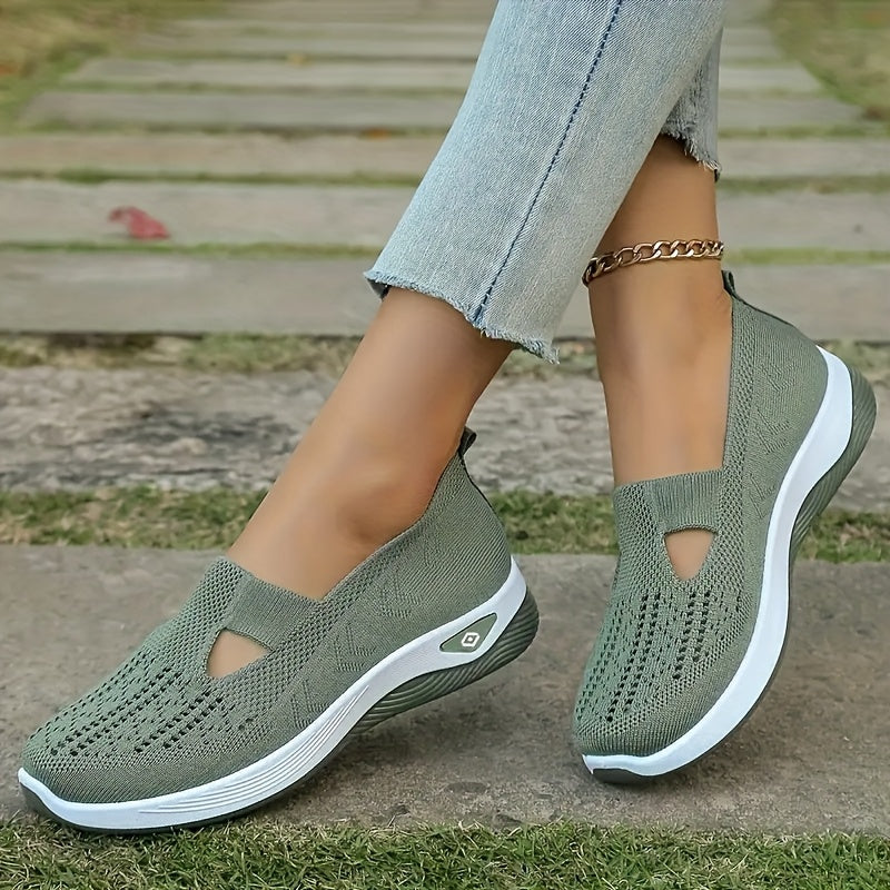 Baskets d'été respirantes slip-on–blanc, confort chic 50+ 👟☀️ GOOD FEET