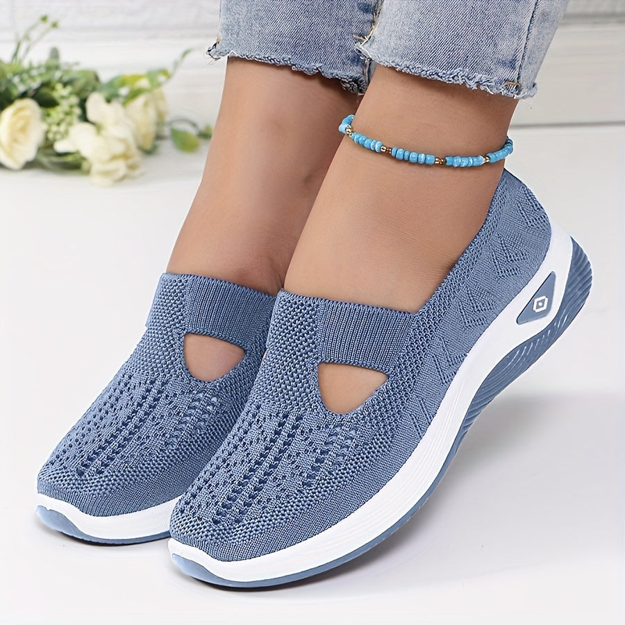 Baskets d'été respirantes slip-on–blanc, confort chic 50+ 👟☀️ GOOD FEET