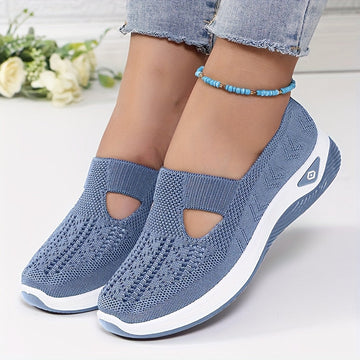Baskets d'été respirantes slip-on–blanc, confort chic 50+ 👟☀️ GOOD FEET