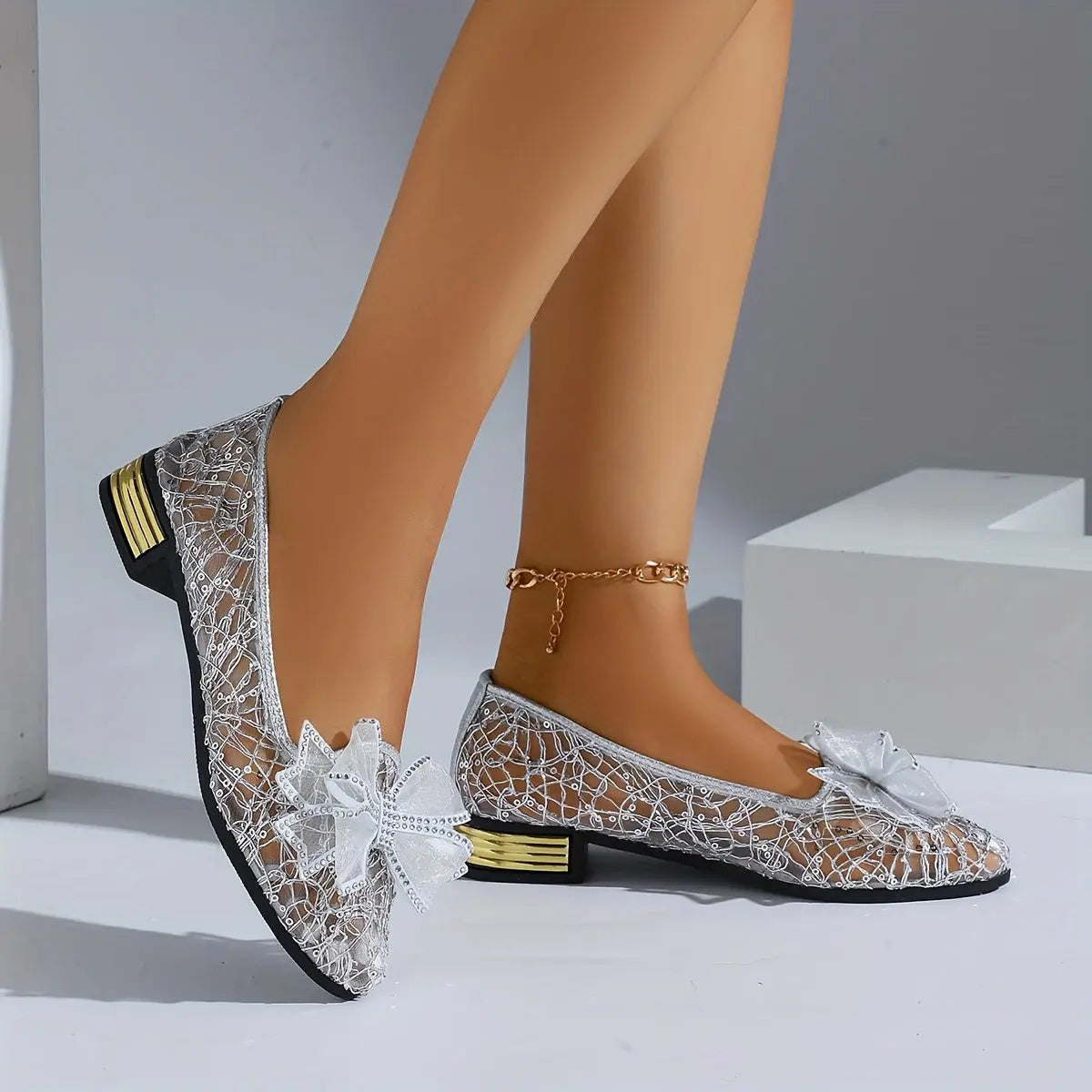 Chaussures à enfiler à bout pointu GOOD FEET–Confort et élégance avec nœud 👠✨ GOOD FEET