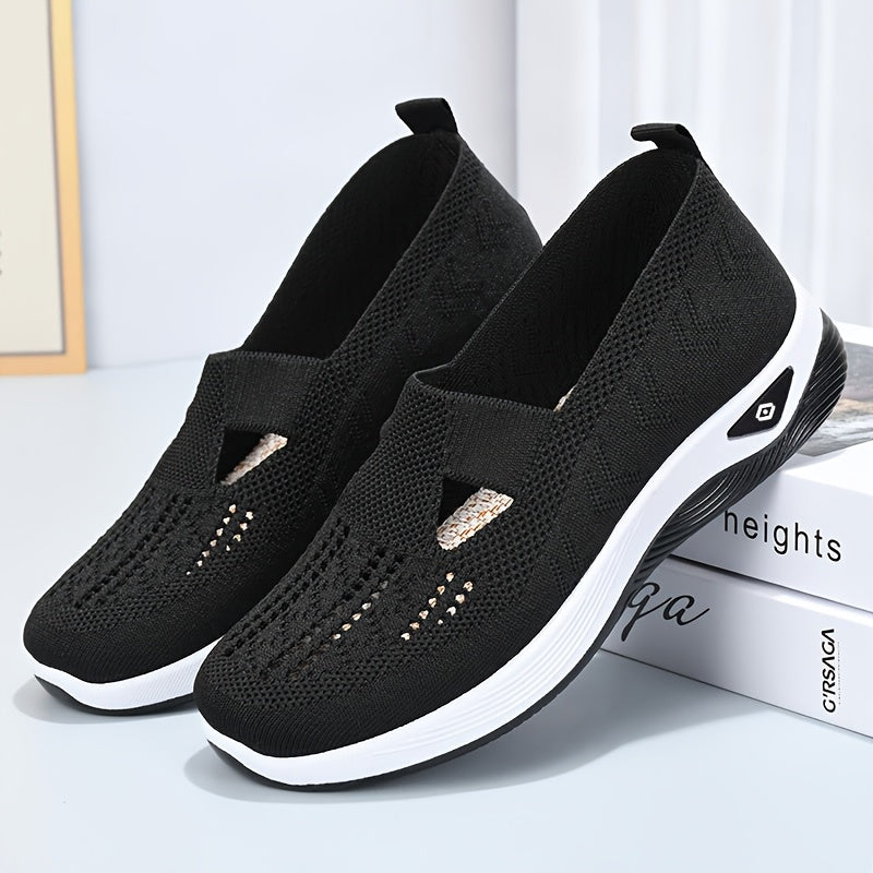 Baskets d'été respirantes slip-on–blanc, confort chic 50+ 👟☀️ GOOD FEET