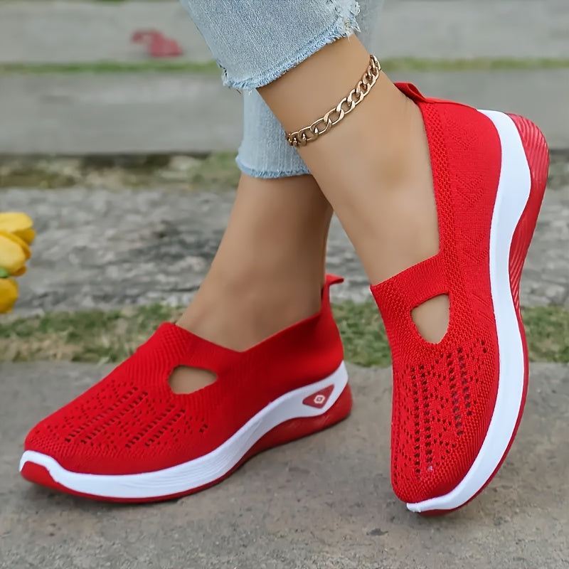 Baskets d'été respirantes slip-on–blanc, confort chic 50+ 👟☀️ GOOD FEET