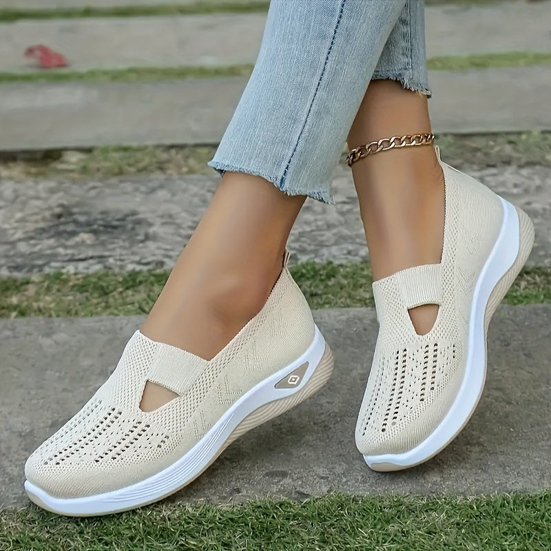 Baskets d'été respirantes slip-on–blanc, confort chic 50+ 👟☀️ GOOD FEET