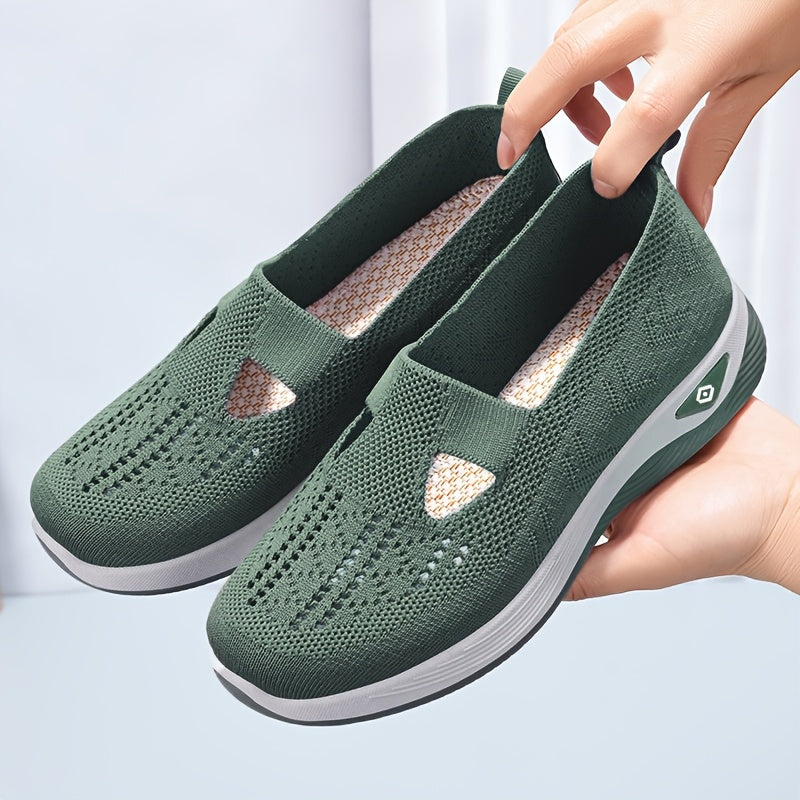Baskets d'été respirantes slip-on–blanc, confort chic 50+ 👟☀️ GOOD FEET