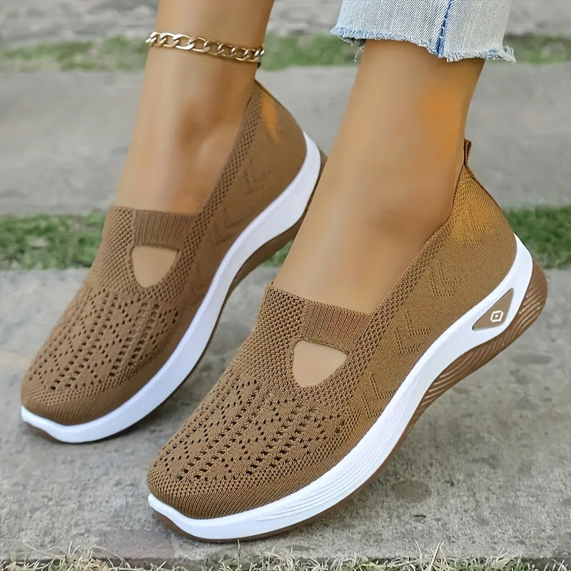 Baskets d'été respirantes slip-on–blanc, confort chic 50+ 👟☀️ GOOD FEET