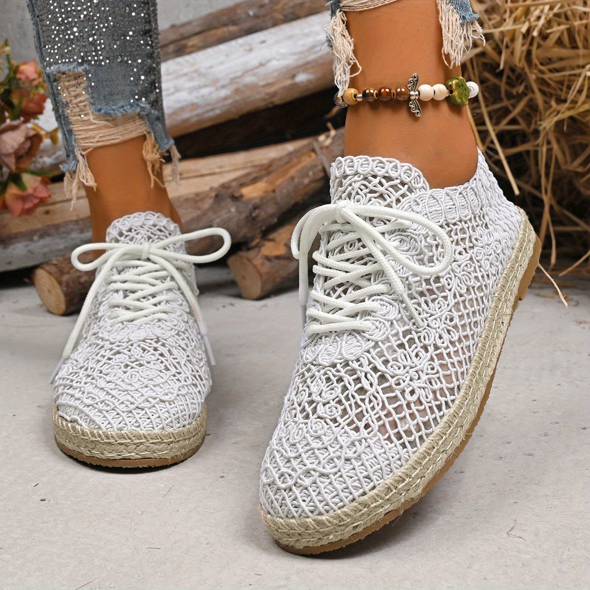 Baskets Blanches en Maille GOOD FEET – Confort &amp; Maintien Réglable (50+) 👟🤍 - GOOD FEET