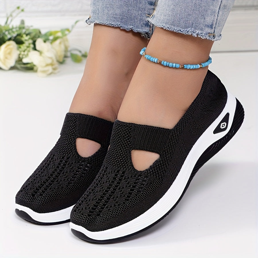Baskets d'été respirantes slip-on–blanc, confort chic 50+ 👟☀️ GOOD FEET