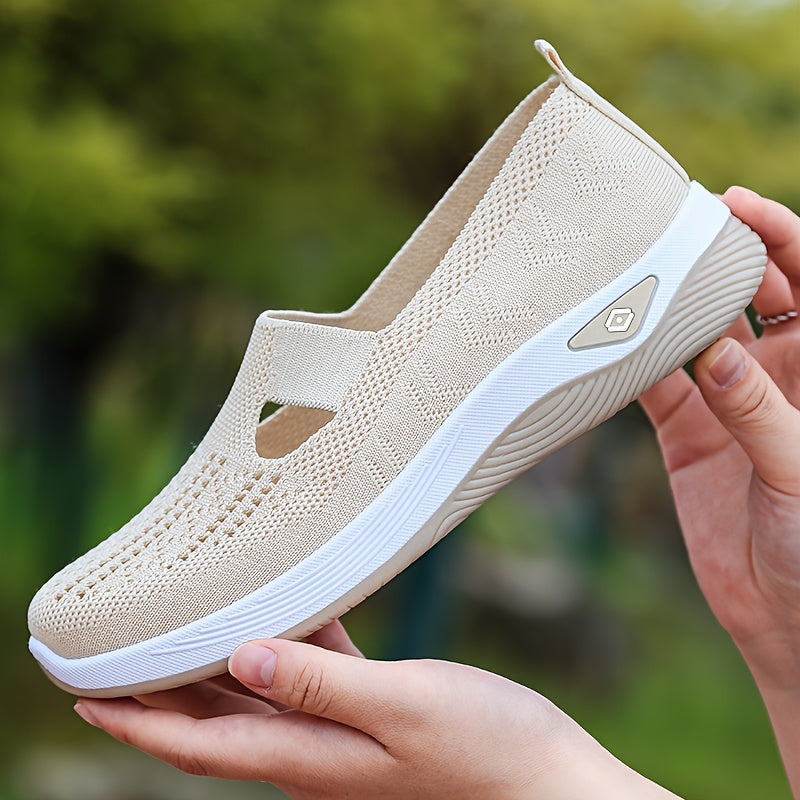 Baskets d'été respirantes slip-on–blanc, confort chic 50+ 👟☀️ GOOD FEET