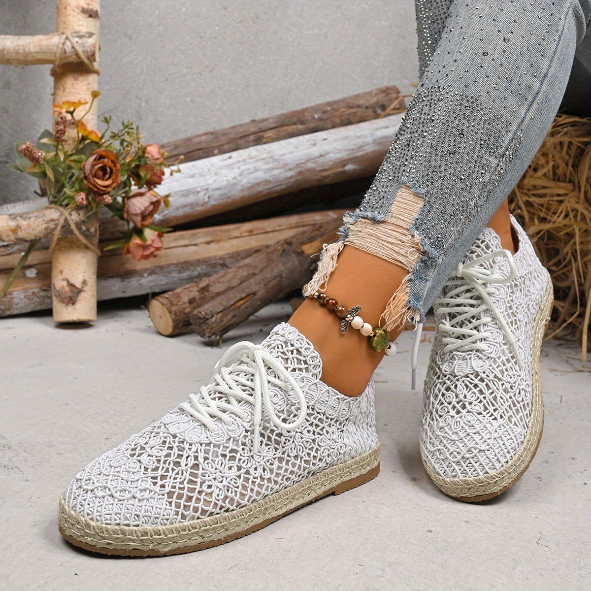 Baskets Blanches en Maille GOOD FEET – Confort &amp; Maintien Réglable (50+) 👟🤍 - GOOD FEET