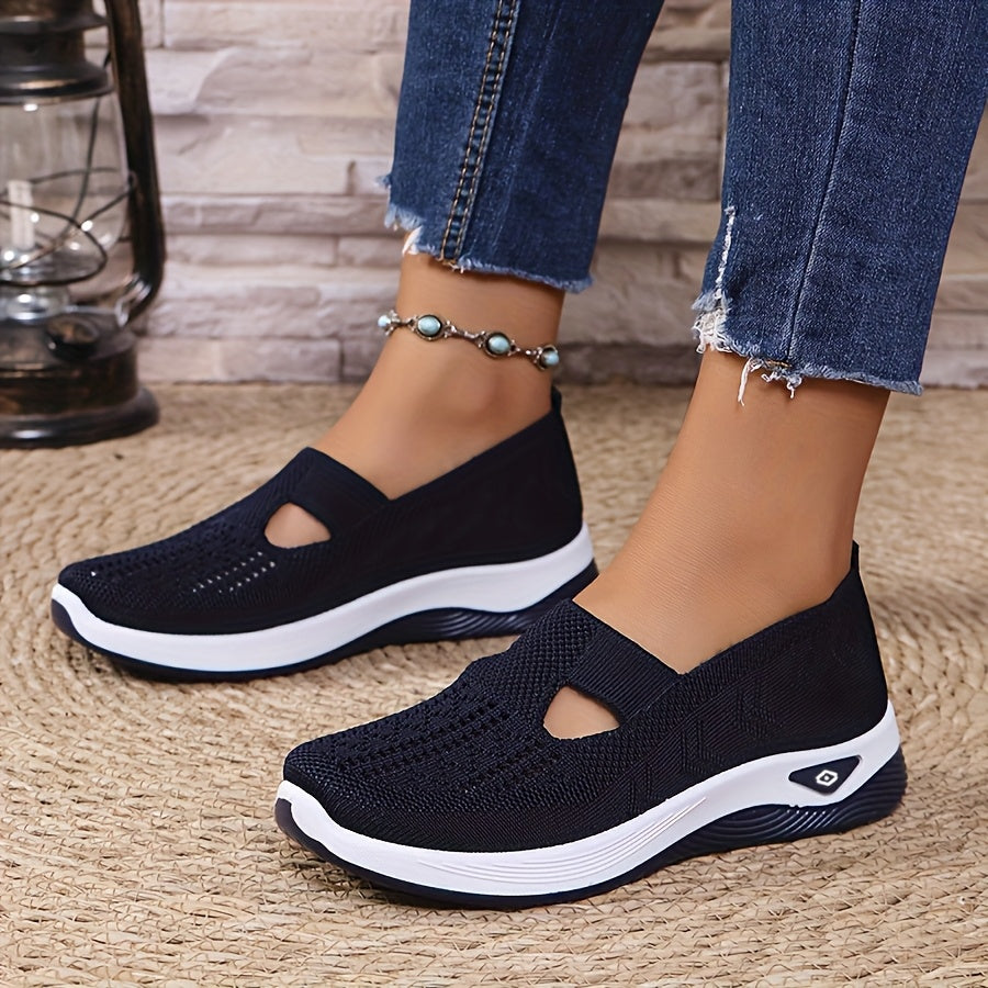 Baskets d'été respirantes slip-on–blanc, confort chic 50+ 👟☀️ GOOD FEET