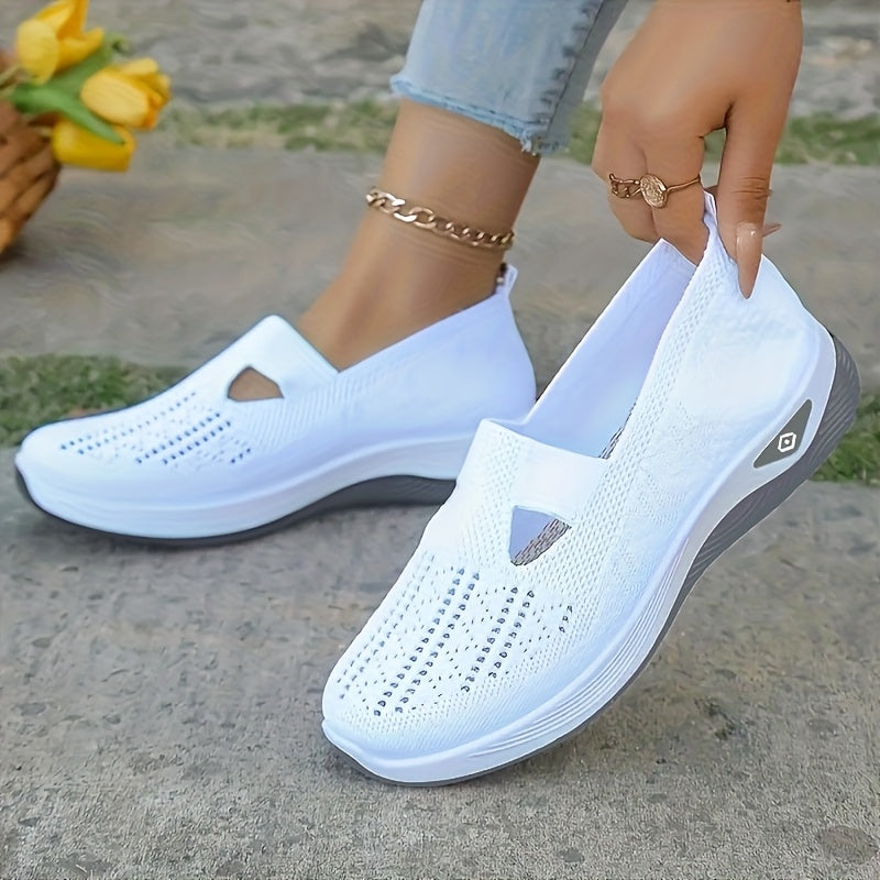 Baskets d'été respirantes slip-on–blanc, confort chic 50+ 👟☀️ GOOD FEET