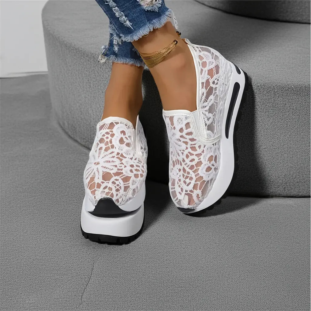 Baskets à Lacets Femme à Trous GOOD FEET–Confort & Style Quotidien 👟🌬️ GOOD FEET