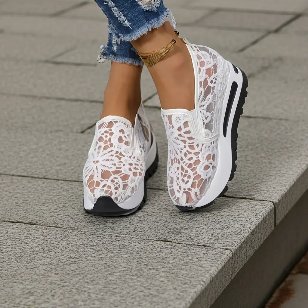 Baskets à Lacets Femme à Trous GOOD FEET–Confort & Style Quotidien 👟🌬️ GOOD FEET