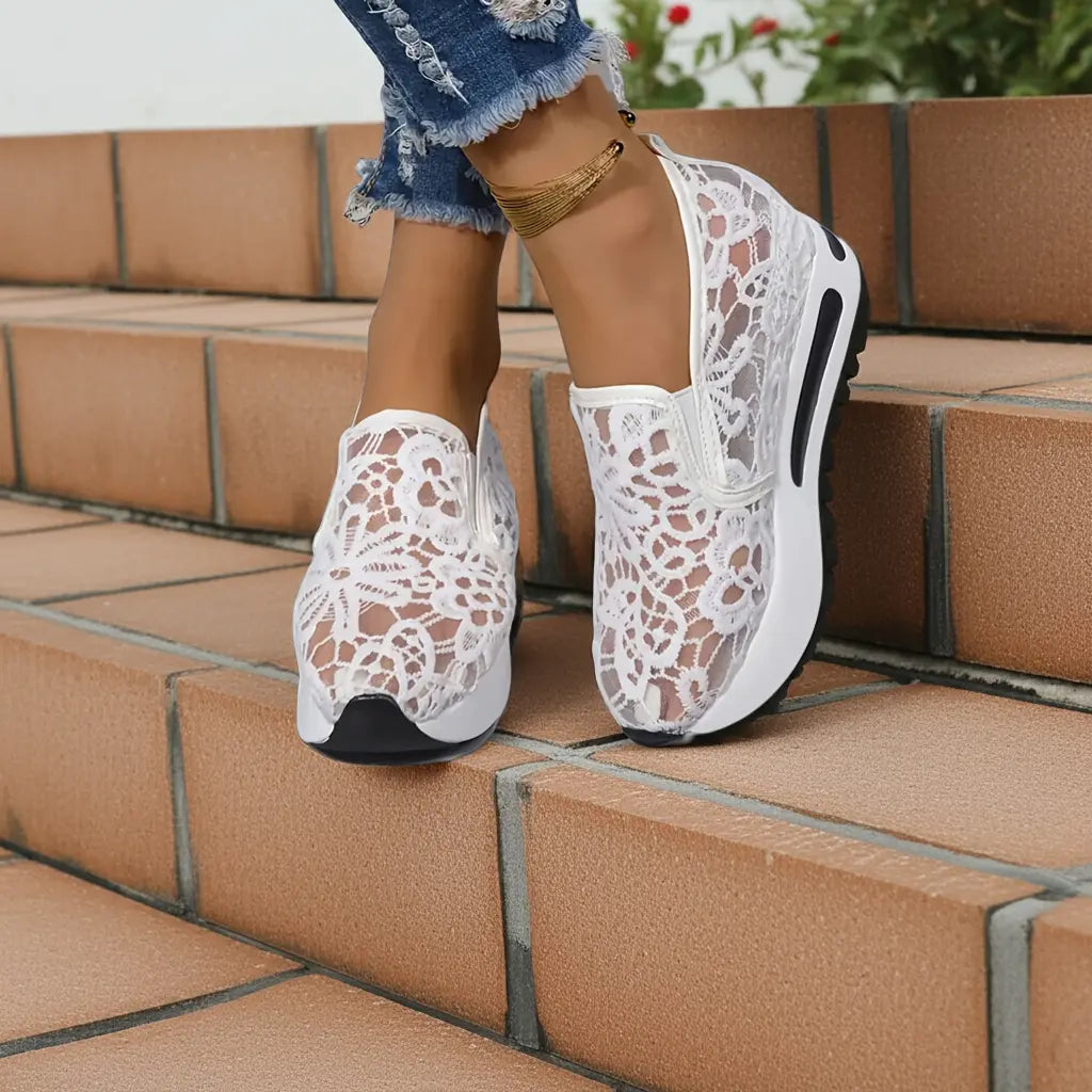 Baskets à Lacets Femme à Trous GOOD FEET–Confort & Style Quotidien 👟🌬️ GOOD FEET